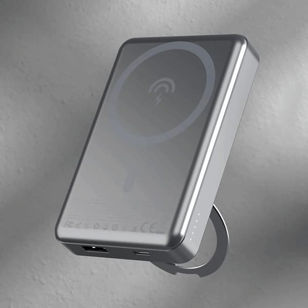 Dudao Magsafe Powerbank 10000mAh 22.5W K28 PD Ringstativ - Grå