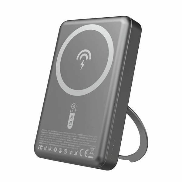 Dudao Magsafe Powerbank 10000mAh 22.5W K28 PD Ringstativ - Grå