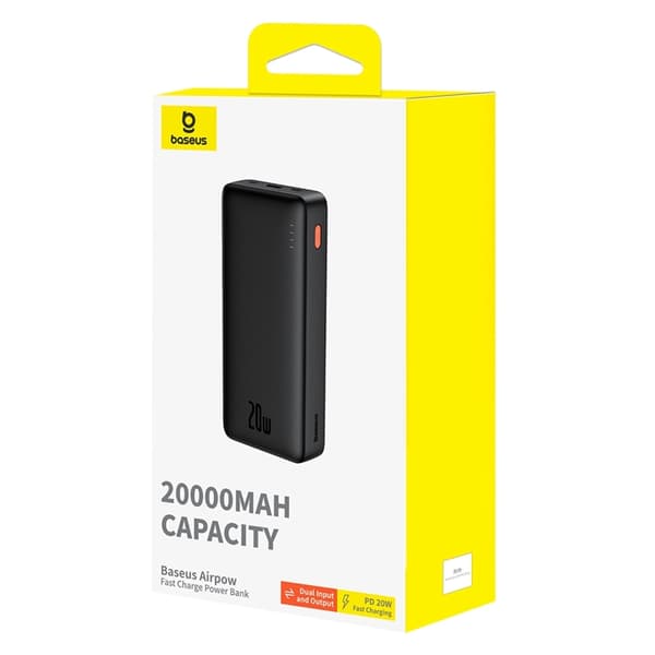 Baseus Powerbank 20000 mAh 20W Med USB-A Till USB-C Kabel - Blå