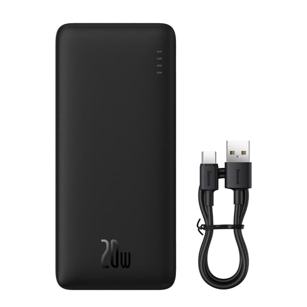 Baseus Powerbank 20000 mAh 20W Med USB-A Till USB-C Kabel - Blå