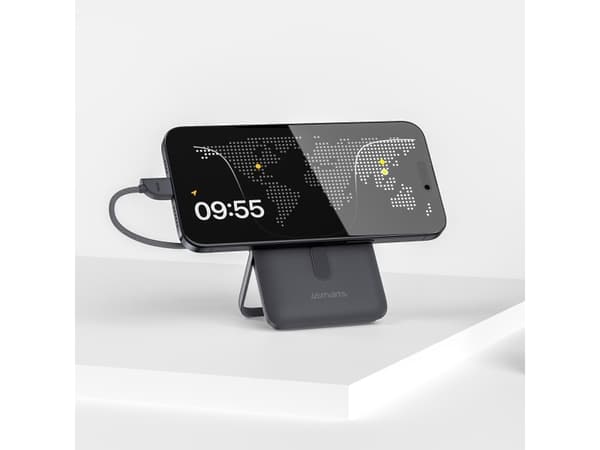 4smarts Enterprise Pocket, 10000 mAh, Quick Charge 2.0, Trådlös laddning, 22,5 W, Grå