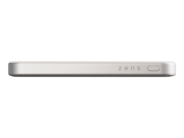 Zens Slim Qi2 Al Powerbank 5000mAh Valkoinen