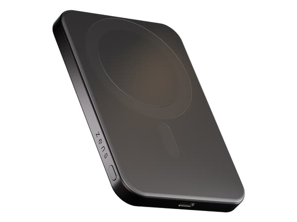 Zens Slim Qi2 Al Powerbank 5000mAh Black Sort