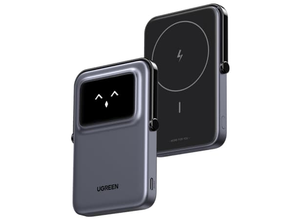 Magnetic Powerbank 5000mAh Ugreen Uno PB571, USB-C (gray) Sort
