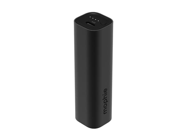 mophie powerstation mini - Strømbank - 5000 mAh - 20 watt - PD (24 pin USB-C) - på kabel: USB-C - svart