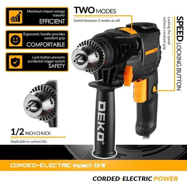550W 3000RPM elektrisk skruvmejsel, 2 funktioner elektrisk borrhammare