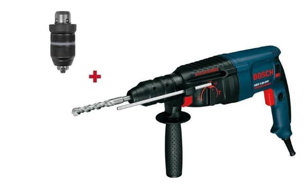 BOSCH HAMMER 800W GBH 2-26 DFR 2,7J + 13 mm HÅNDTAG