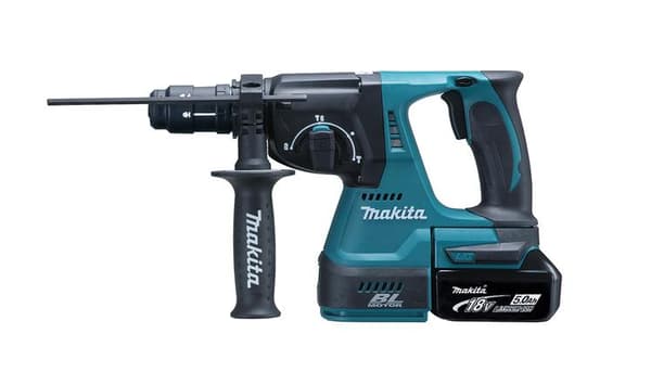 MAKITA BORING OG KILING HAMMER SDS-PLUS 18V 2J 2 x 5,0Ah BLDC + EKSTRA HÅNDTAG DHR243RTJ