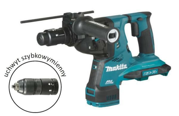 MAKITA PORAUS- JA TUKKUvasara SDS-PLUS 2x18V 2.9J ILMAN AKKUJA JA LATURI + DHR281Z kahva