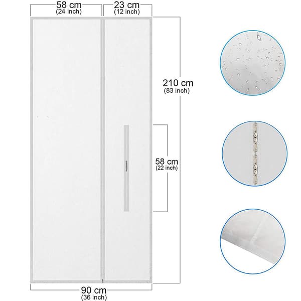 Vindustetning til AC 210x90cm