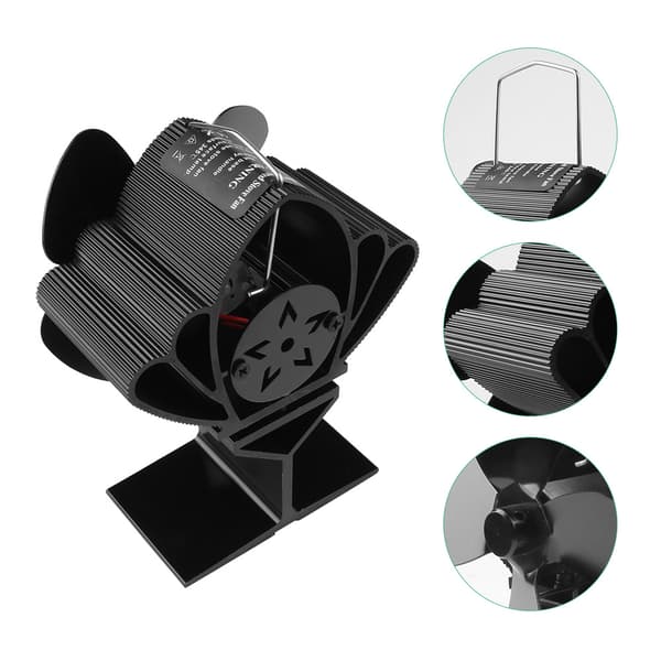 kaminventilator med 4 blade 11 cm