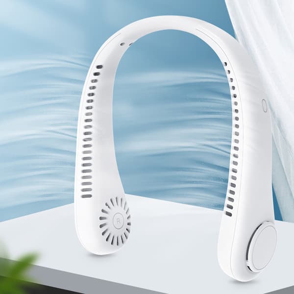 Bærbar og kølende halsventilator
