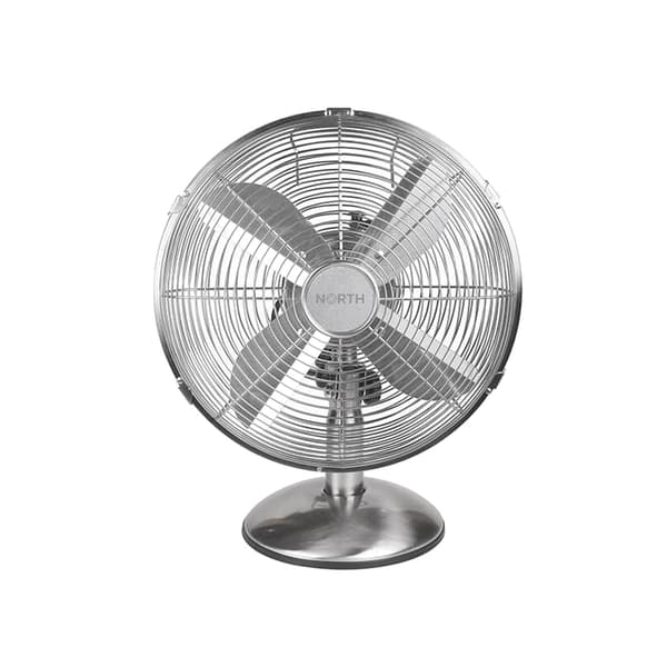 Bordsfläkt 30 cm med 3 hastigheter – satin chrome