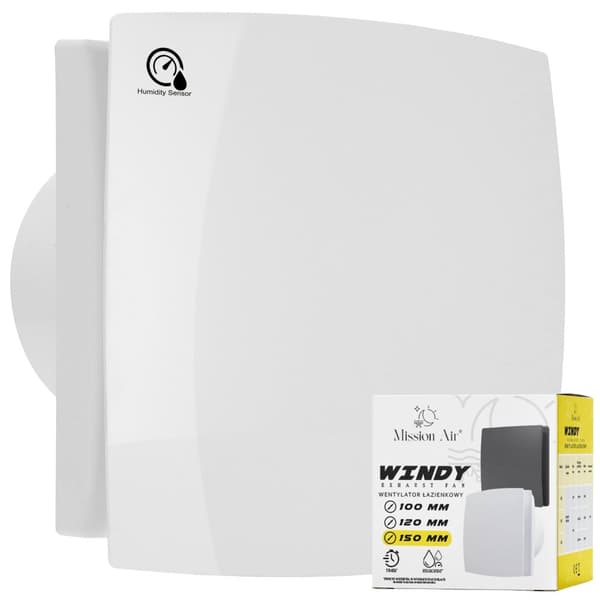 Badeværelsesventilator WINDY 150 H+T WHITE