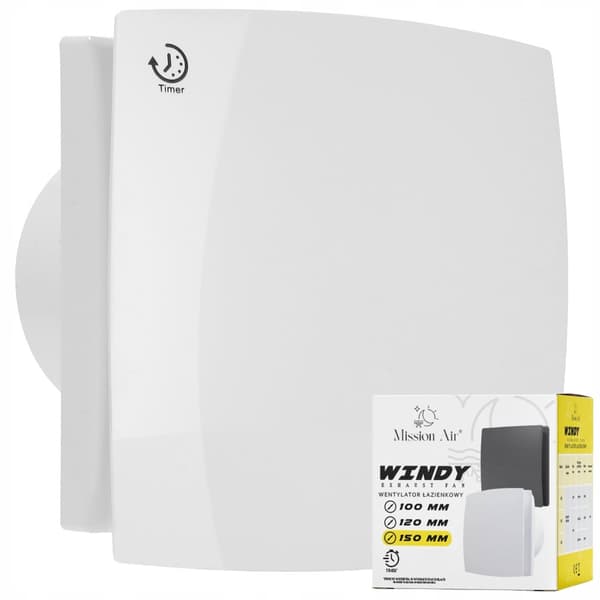 Kylpyhuoneen tuuletin WINDY 150 T WHITE