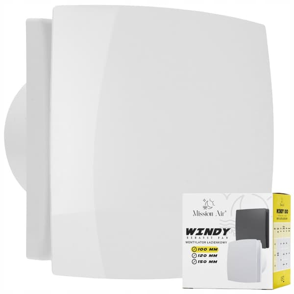 Kylpyhuoneen tuuletin WINDY 100 S WHITE