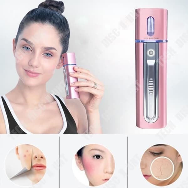 TD® Water Mist Maker Trädgård Terrass Hår Ansiktsbehandling Uppladdningsbar Fuktgivande Skönhetsluftfuktare USB Portable Light L