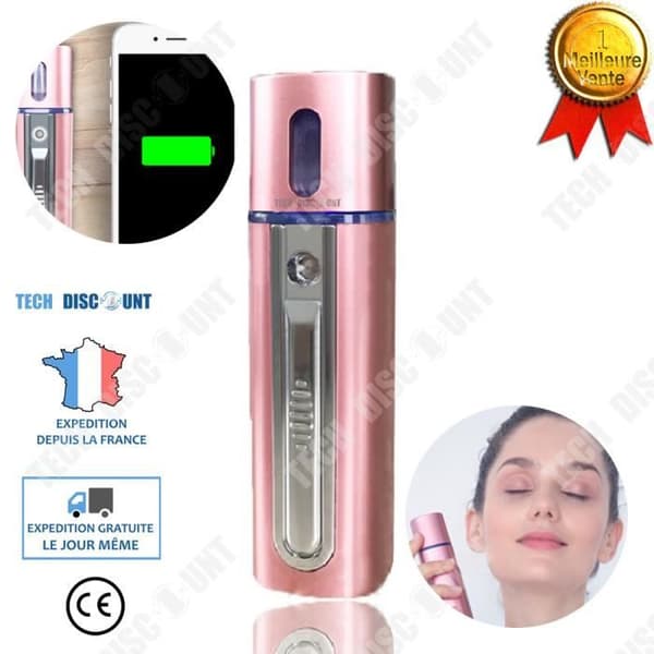 TD® Water Mist Maker Trädgård Terrass Hår Ansiktsbehandling Uppladdningsbar Fuktgivande Skönhetsluftfuktare USB Portable Light L