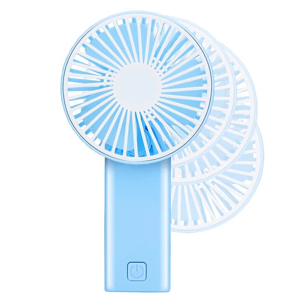 Håndholdt ventilator med kompakt design og nem knapbetjening