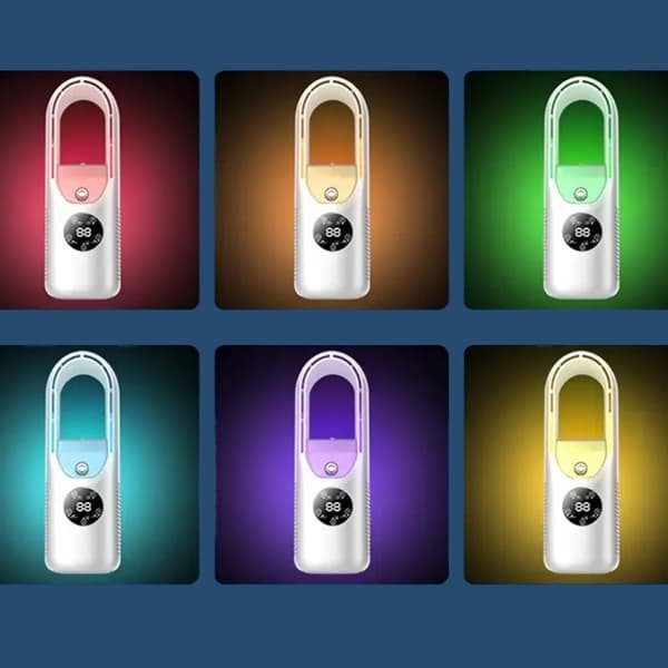 Bladlös Bordsfläkt med Luftfuktare USB RGB