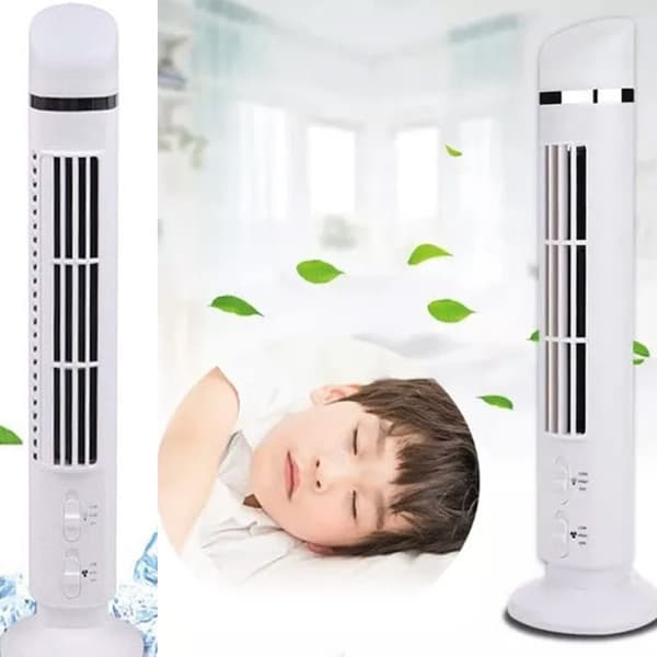 Bladeless Tower ventilator Bordventilator 38cm Hvid