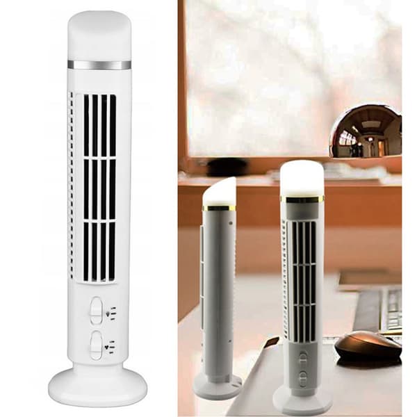 Bladeless Tower ventilator Bordventilator 38cm Hvid