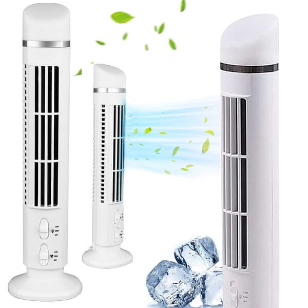 Bladeless Tower ventilator Bordventilator 38cm Hvid