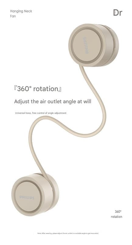 Philips nackhängande fläkt – en bärbar mini-utomhusfläkt med tyst laddning och bladlös design