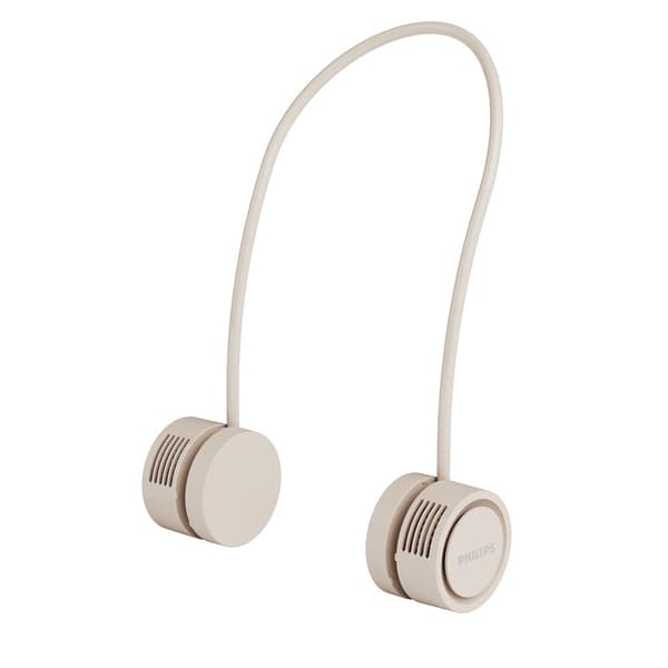 Philips Neck Hanging Fan – en bærbar mini udendørsventilator med lydløs opladning og bladløst design