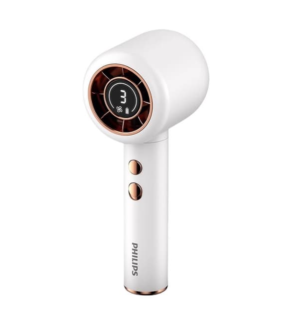 Philips nackhängande fläkt – en bärbar mini-utomhusfläkt med tyst laddning och bladlös design