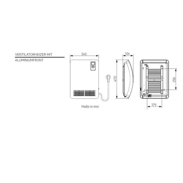 Tillsatsvärmare - AEG - 238722 - Vit - Kompakt - Effektiv