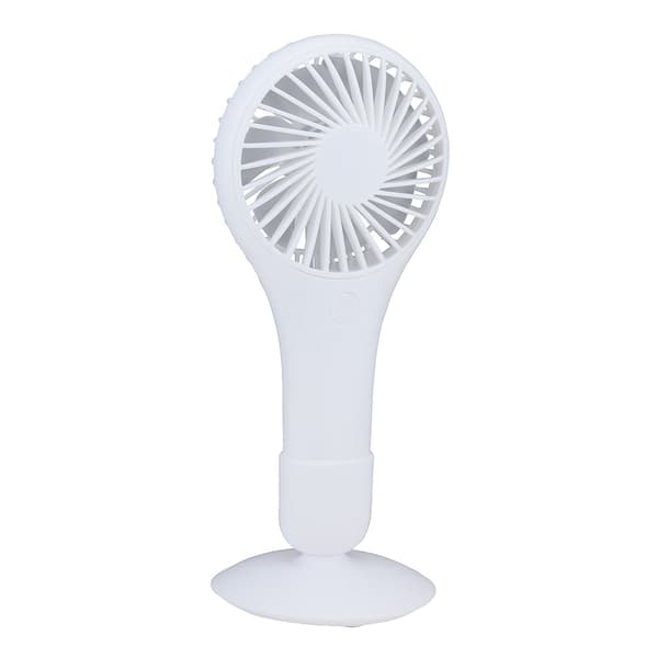 Håndholdt ventilator - hvid, kompakt og bærbar