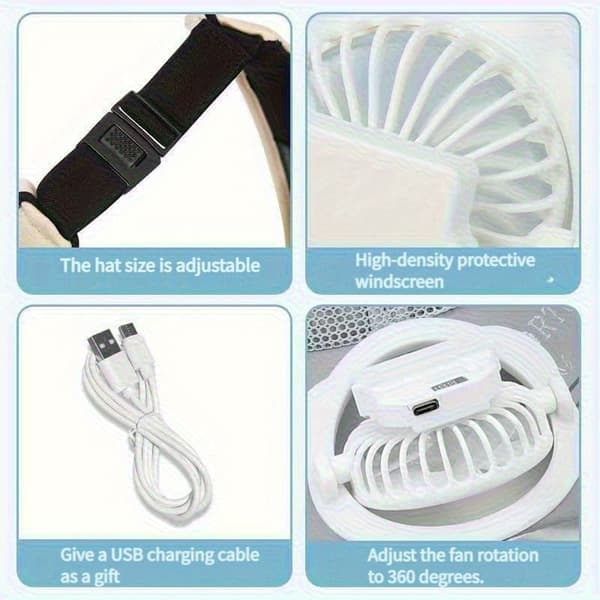 OBOSOE blæser - 3 hastighedstilstande | USB/Solar opladning