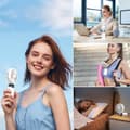 Miniatyrbild 7 av 8: OBOSOE Bärbar Handfläkt/fläkt med Turboeffekt – 5 Hastigheter, 4-i-1 Funktion, Perfekt för Resor och Utomhusaktiviteter,Kan hängas på nacke