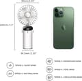 Miniatyrbild 8 av 8: OBOSOE Bärbar Handfläkt/fläkt med Turboeffekt – 5 Hastigheter, 4-i-1 Funktion, Perfekt för Resor och Utomhusaktiviteter,Kan hängas på nacke