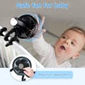 Miniatyrbillede 3 af 7: Lollanda Klapvognsventilator – Genopladelig Bærbar Ventilator med Batteri Sort