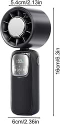 Miniatyrbillede 8 af 8: Bærbar Turbo Power håndventilator – 100 hastigheder, med solid-state køleteknologi, kan hænges på nakken, to tilstande: blæser og køling