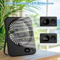Miniatyrbild 6 av 9: Lollanda Mini USB-Fläkt med LED-Display, Uppladdningsbar Portabel Fläkt - Bärbar och Justerbar för Resor
