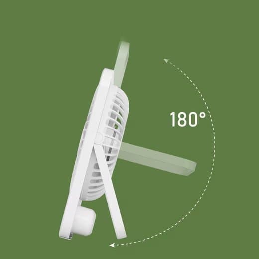 Lollanda Mini USB-Fläkt med LED-Display, Uppladdningsbar Portabel Fläkt - Bärbar och Justerbar för Resor