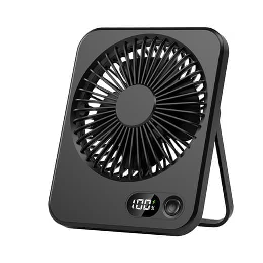 Lollanda Mini USB-Fläkt med LED-Display, Uppladdningsbar Portabel Fläkt - Bärbar och Justerbar för Resor