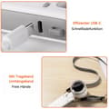 Miniatyrbild 6 av 8: Lollanda 3-i-1 mini handhållen fläkt – bärbar, vikbar USB-fläkt med LED-display, för kontor och utomhusbruk
