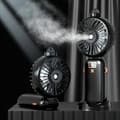 Miniatyrbillede 3 af 8: OBOSOE håndventilator/bordventilator – genopladelig bærbar sprayventilator med USB og digitalt display