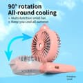 Miniatyrbillede 8 af 8: OBOSOE håndventilator/bordventilator – genopladelig bærbar sprayventilator med USB og digitalt display