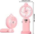 Miniatyrbild 2 av 11: Lollanda Bärbar Handfläkt / Fläkt med Dimma – 5000mAh, 5 Hastigheter, Hopfällbar USB-Fläkt för Resa och Kontorsbruk