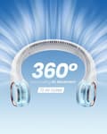 Miniatyrbillede 2 af 6: OBOSOE bærbar halsventilator – håndfri 360° køling, støjsvagt design, lang batterilevetid