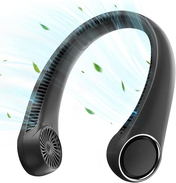 OBOSOE bærbar halsventilator – håndfri 360° køling, støjsvagt design, lang batterilevetid
