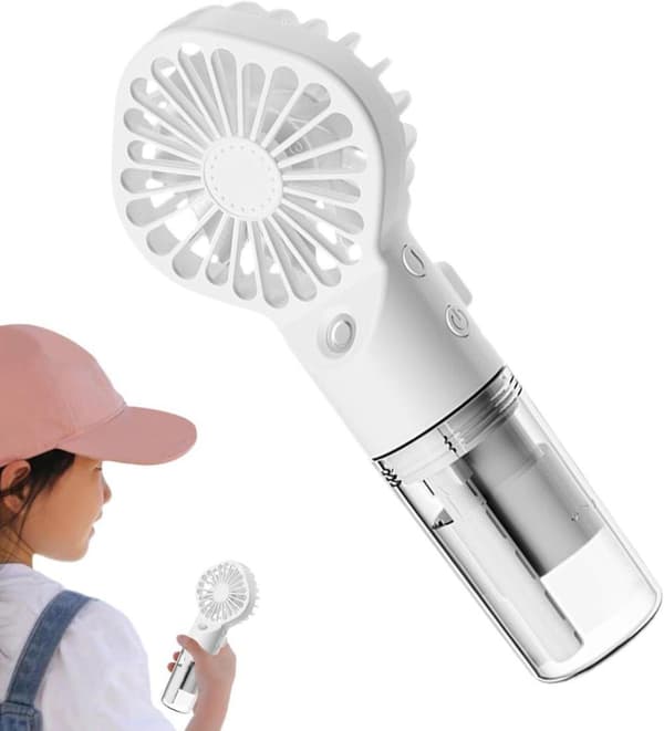 Lollanda Bärbar Sprayfläkt / Campingfläkt – Vattenmist med inbyggd tank, USB, för inomhus, utomhus och barnresor
