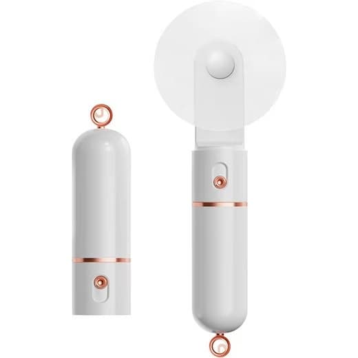 Lollanda kannettava käsituuletin, mini-USB-tuuletin – 3 nopeutta, taitettava, ladattava Valkoinen