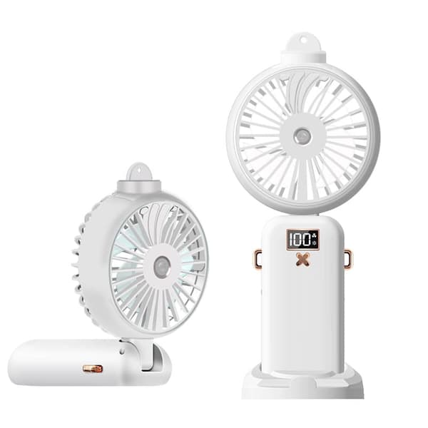 Lollanda Bærbar Sprayventilator 5000mAh, Sprayventilator – LED, 90° drejelig, Kan hænges på halsen