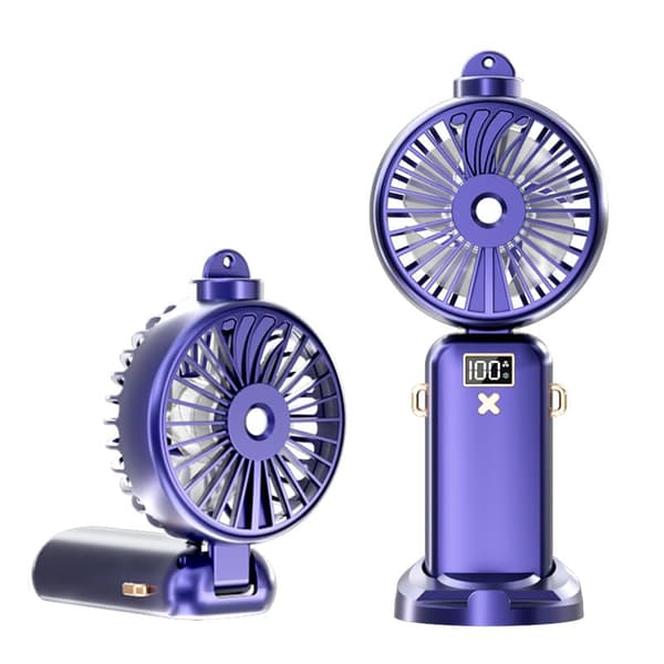 Lollanda Bærbar Sprayventilator 5000mAh, Sprayventilator – LED, 90° drejelig, Kan hænges på halsen